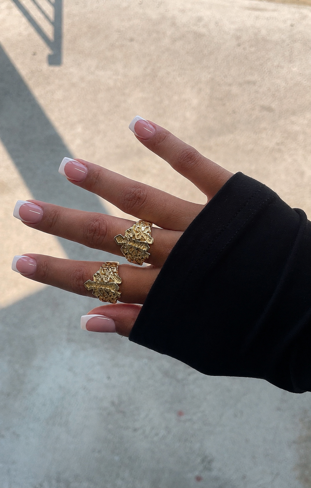 Cross Nugget Ring