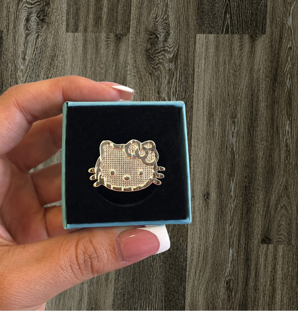 Silver Hello Kitty Ring