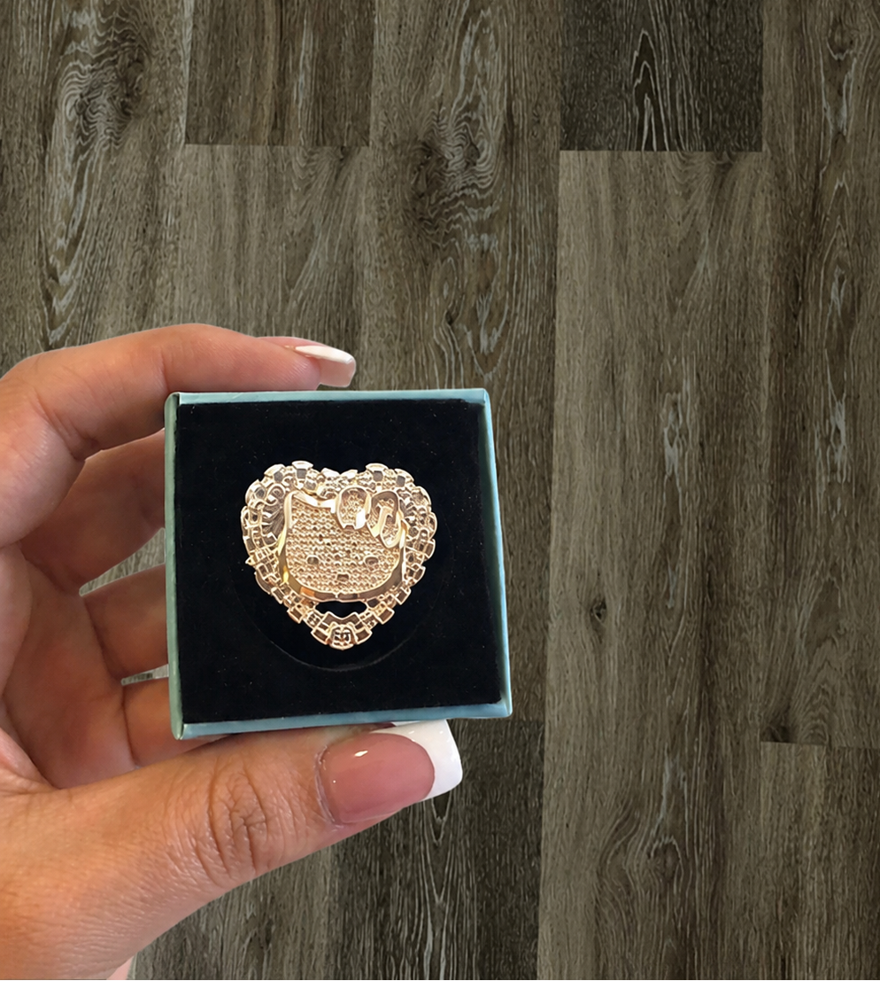 Silver Hello Kitty Ring