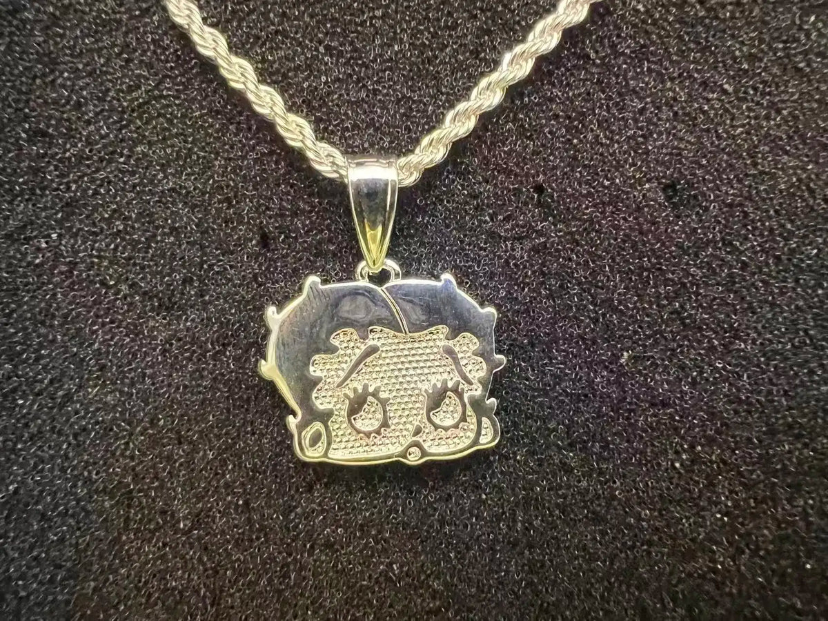 Silver Betty Boop Necklace